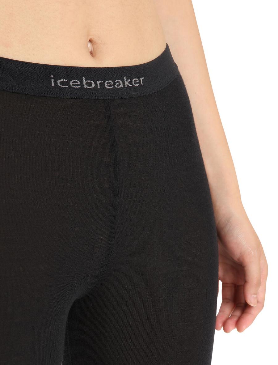 Icebreaker Merino 175 Everyday Thermal Leggings Női Base Layers Fekete | HU 1900NWYB